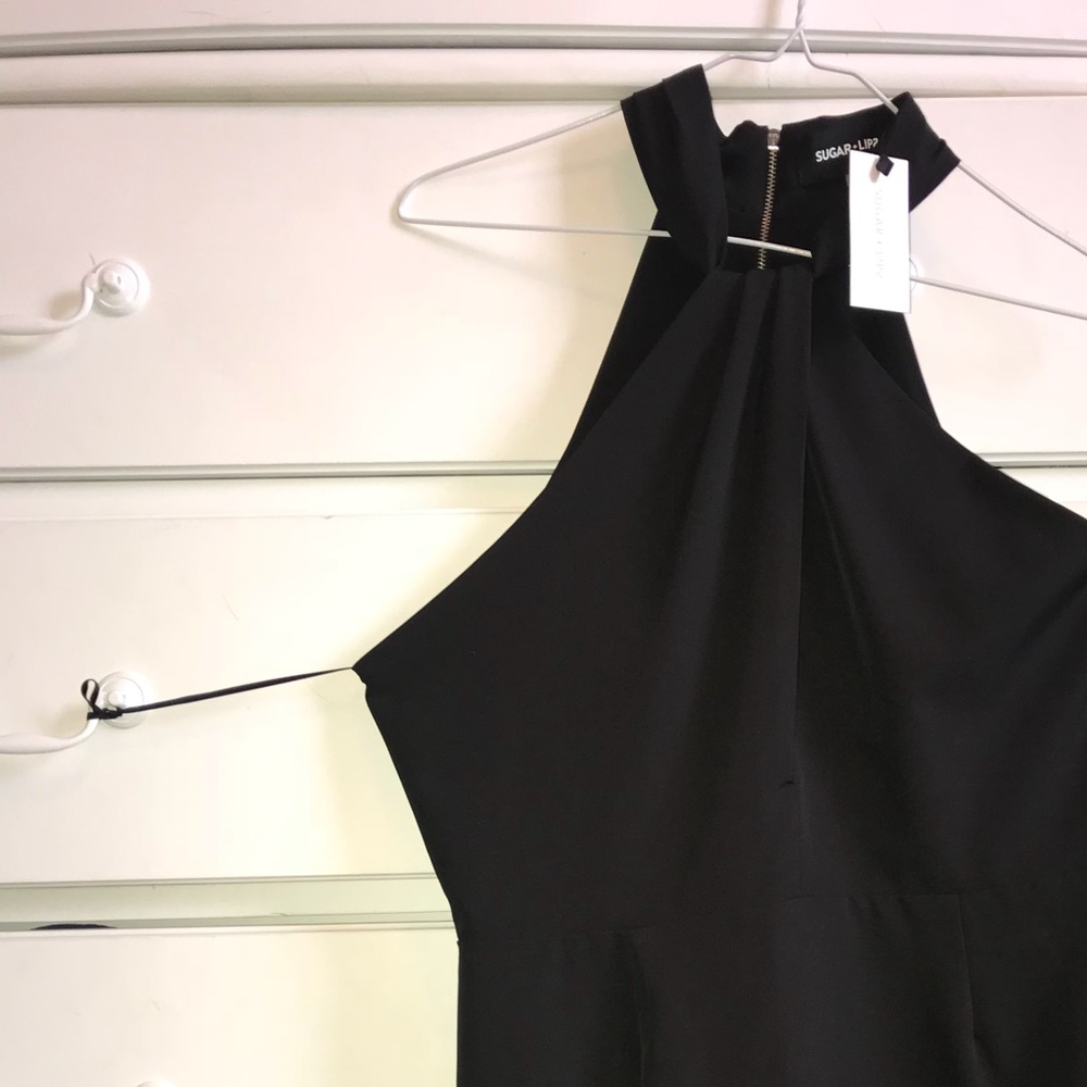 really nice halter black dress